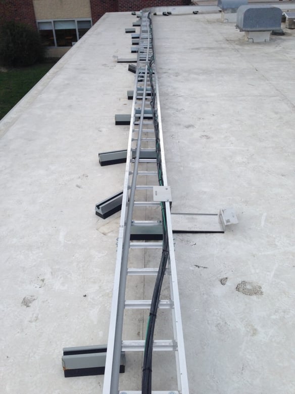 Combiner output cable tray