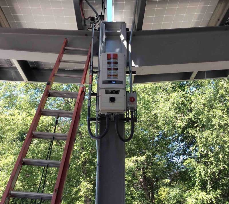 Inverter-On-Solar-Carport-Column