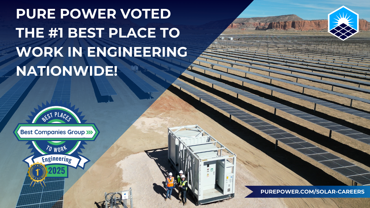Pure Power Voted the #1 Best Place to Work In Engineering Nationwide